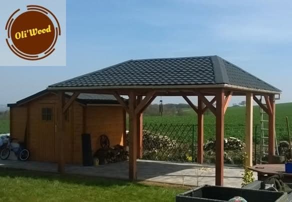 Abri de jardin quatre pans