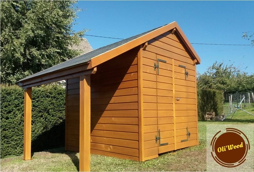 Abri de jardin avec bûcher