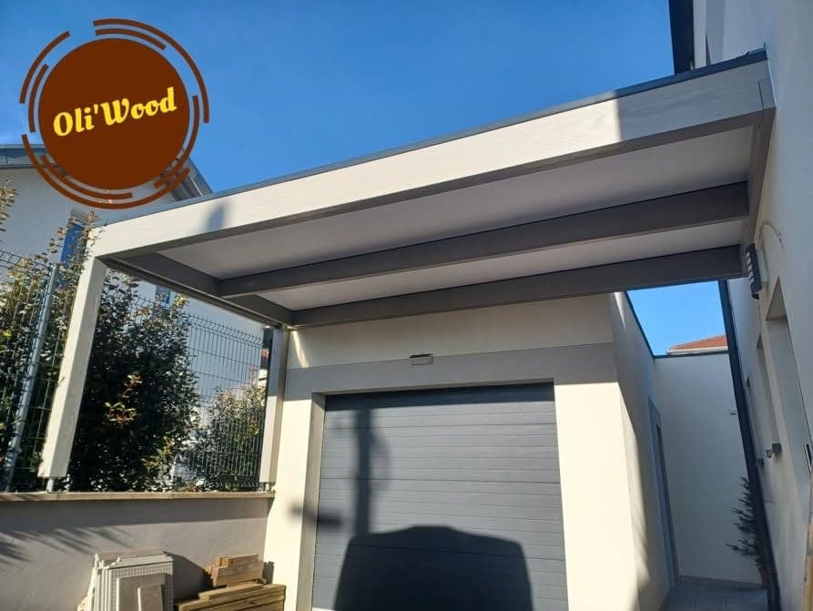 Auvent de garage contemporain