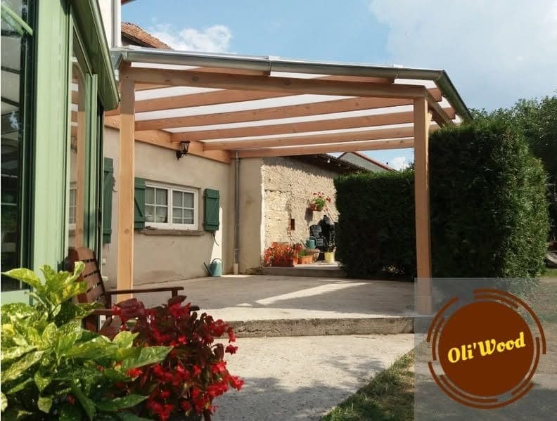 Pergola adossée en bois